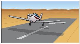 Landing with one main gear retracted